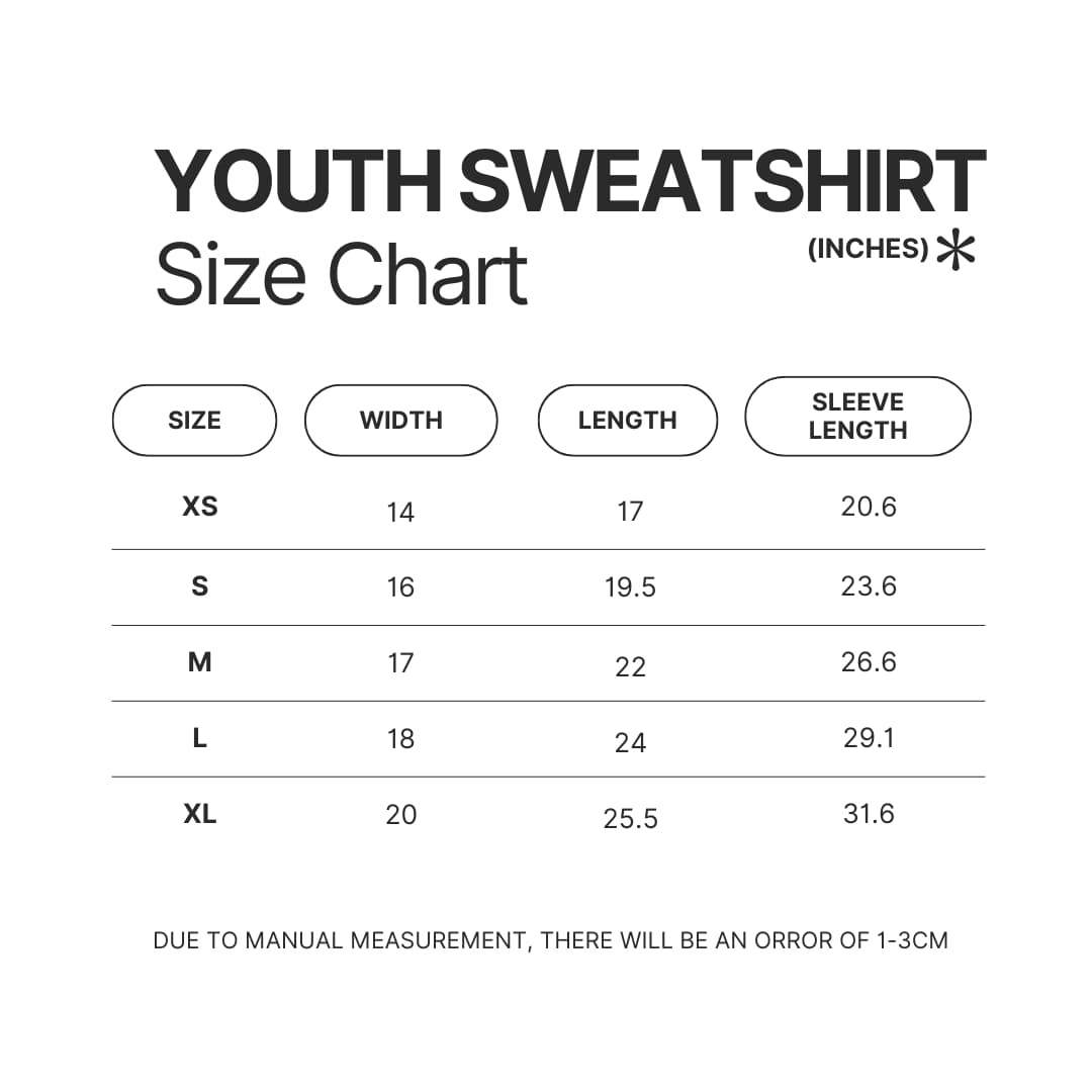 Product size chart