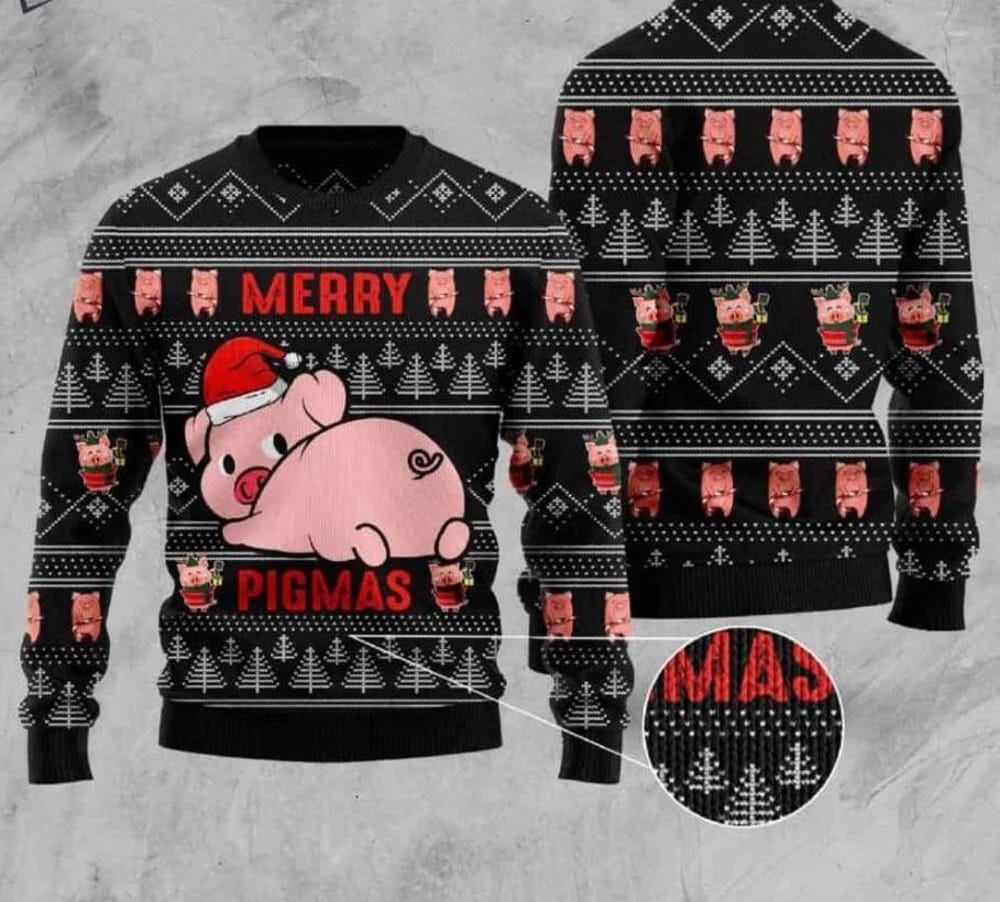 Funny Pig Ugly Christmas Sweater - Image 4